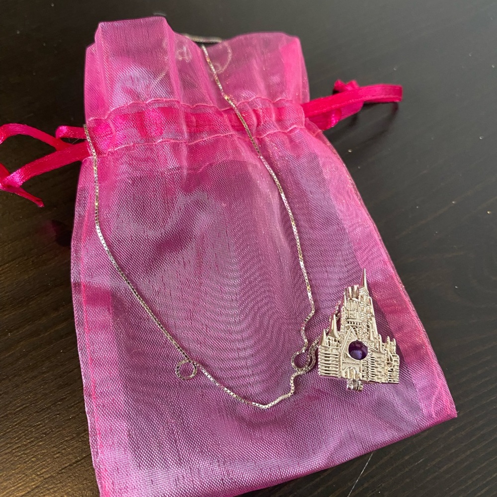 (3 for $20) Disney parks castle necklace